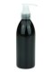 250 ml PET-Flasche schwarz, Ø 54,5 mm, Seifenpumpe natur