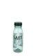 250 ml R-PET-Flasche transparent, Ø 54,0 mm, Schraubverschluss schwarz