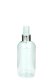 250 ml PET-Flasche transparent, Ø 58 mm, Sprühzerstäuber, Luxury-Ausführung natur