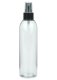 250 ml PET-Flasche transparent, Ø 49 mm, Sprühzerstäuber schwarz, geriffelt