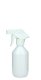 250 ml PET-Flasche weiß, Ø 63 mm, Trigger-Sprühpistole, Einzelmodus weiß, geriffelt