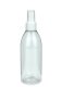 250 ml R-PET-Flasche transparent, Ø 54,5 mm, Sprühzerstäuber weiß