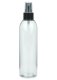 250 ml R-PET-Flasche transparent, Ø 49 mm, Sprühzerstäuber schwarz, geriffelt