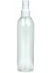 250 ml R-PET-Flasche transparent, Ø 49 mm, Sprühzerstäuber weiß, glatt