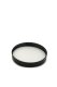 400 ml PET-Cylindrical Zylinderdose klar (70/400) – Deckel schwarz, matt, EPE-Einlage
