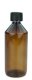 500 ml PET-Laborflasche KISI braun, Ø 69,5 mm, Verschluss schwarz
