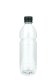 500 ml PET-Lebensmittelflasche transparent, Ø 64,0 mm, Verschluss schwarz