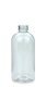 500 ml R-PET-Flasche transparent, Ø 70,0 mm, Alu-Schraubkappe