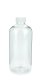 500 ml PET-Flasche transparent, Ø 70,0 mm, Schraubverschluss mit Dichtkonus weiß
