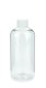 500 ml PET-Flasche transparent, Ø 70,0 mm, Schraubverschluss mit Spritzeinsatz weiß