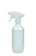 500 ml PET-Flasche weiß, Ø 69,5 mm, Metallfreie Trigger-Sprühpistole weiß, geriffelt