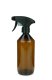 500 ml PET-Flasche braun, Ø 69,5 mm, Metallfreie Trigger-Sprühpistole schwarz, geriffelt