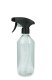 500 ml PET-Flasche transparent, Ø 69,5 mm, Metallfreie Trigger-Sprühpistole schwarz, geriffelt
