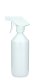 500 ml PET-Flasche weiß, Ø 69,5 mm, Trigger-Sprühpistole, Einzelmodus weiß, geriffelt