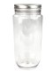 750 ml PET-Cylindrical Zylinderdose klar (70/400) – Alu-Deckel silber, glänzend, EPE-Einlage