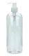 750 ml PET-Flasche transparent, Ø 76,0 mm, Seifenpumpe natur