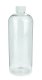 750 ml PET-Flasche transparent, Ø 76,0 mm, Schraubverschluss mit Dichtkonus weiß