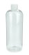 750 ml PET-Flasche transparent, Ø 76,0 mm, Schraubverschluss mit Spritzeinsatz weiß
