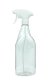 750 ml PET-Flasche transparent, 95 × 55 mm, Metallfreie Trigger-Sprühpistole weiß, geriffelt