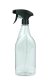 750 ml PET-Flasche transparent, 95 × 55 mm, Metallfreie Trigger-Sprühpistole schwarz, geriffelt