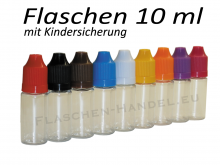 10ml Tropf-Flasche - PET - Deckelfarben frei wählbar