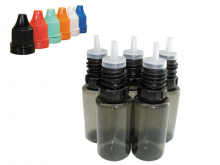 10 ml Tropf-Flasche schwarz - PET Q - slim- Farben frei wählbar