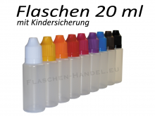 20 ml Tropf-Flasche - PE - verschiedene Farben