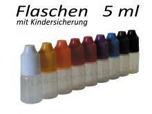 5 ml Tropf-Flasche - PE - verschiedene Farben