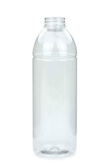 1000 ml R-PET-Flasche transparent, Ø 81 mm, ohne Verschluss