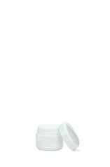 5 ml Nouvelle Cremetiegel doppelwandig weiß – mit Abdeckscheibe
