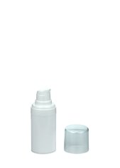 15 ml Airless Spender - Primo - weiß, Kappe klar