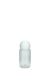 20 ml PET-Flasche transparent, Ø 26,5 mm, Kugelverschluss weiß