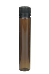 25 ml PET-Mini-Flasche braun, Ø 20,8 mm, Verschluss schwarz