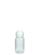 25 ml PET-Flasche transparent, Ø 28,5 mm, Kugelverschluss weiß
