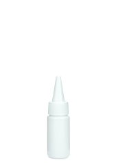 30 ml PETG-Dosierflasche weiß, Ø 29,5 mm, Schraubkappe weiß
