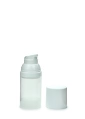 30 ml Airless Spender - Medio - klar, Kopf weiß, Kappe weiß