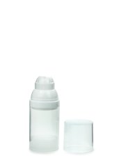 30 ml Airless Spender - Medio - klar, Kopf weiß - Self Closing