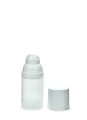 30 ml Airless Spender - Medio - klar, Kopf weiß, Kappe weiß - Self Closing