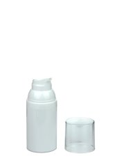 30 ml Airless Spender - Medio - weiß, Kappe klar