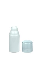 30 ml Airless Spender - Medio - weiß, Kappe klar - Self Closing