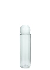 40 ml PET-Flasche transparent, Ø 26,3 mm, Kugelverschluss weiß