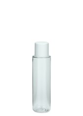 40 ml PET-Flasche transparent, Ø 26,3 mm, Schraubverschluss (Mini-Gewinde) weiß