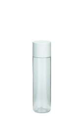 40 ml PET-Flasche transparent, Ø 26,3 mm, doppelwandiger Verschluss, kantig weiß
