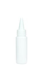 50 ml PETG-Dosierflasche weiß, Ø 32,0 mm, Schraubkappe weiß
