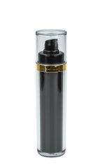 50 ml Airless Spender - Lusso - schwarz, Kopf schwarz/gold, Kappe klar