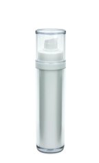 50 ml Airless Spender - Lusso - weiß, Kappe klar