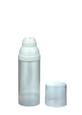 50 ml Airless Spender - Medio - klar, Kopf weiß - Self Closing