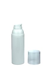 50 ml Airless Spender - Medio - weiß, Kappe klar