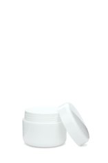 50 ml Nouvelle Cremetiegel doppelwandig weiß – mit Abdeckscheibe