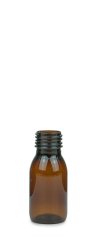 50 ml PET-Flasche braun, Ø 38 mm, ohne Verschluss